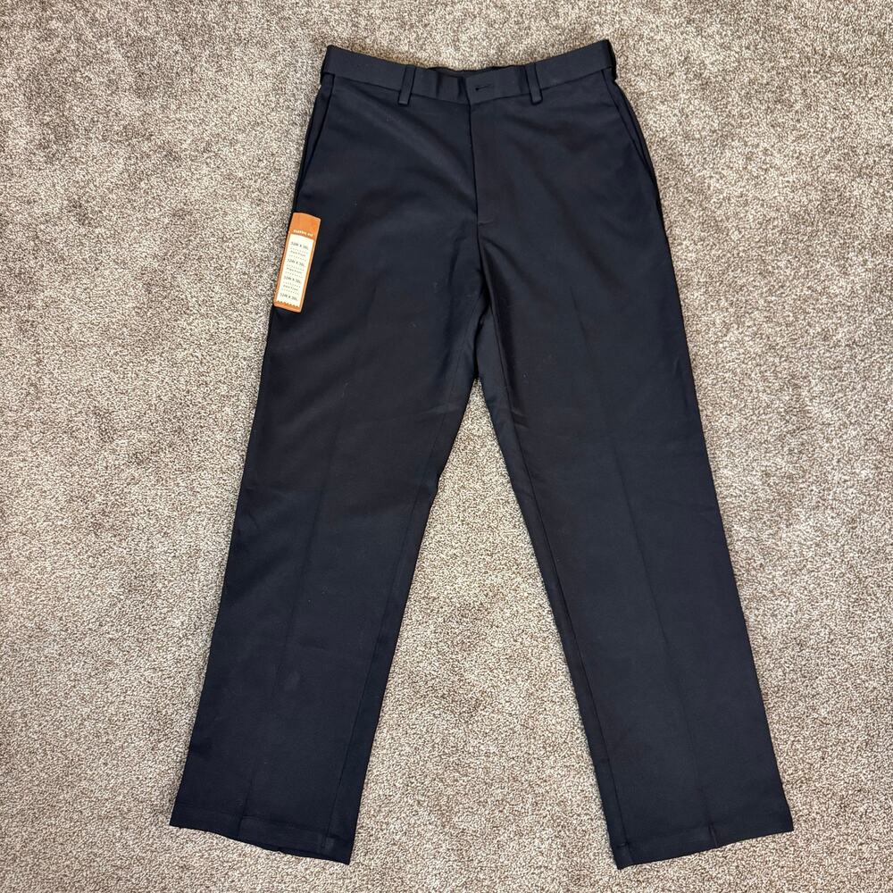 Haggar Men's Size 32x30 NWT Black Cool 18 Pant Performance Business Classic Fit